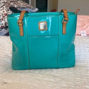 Teal Patent Leather Dooney & Bourke Handbag
